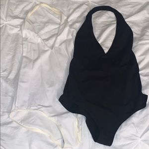 2 Halter Neck Bodysuits